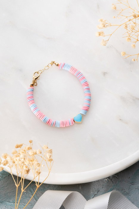 Heliophilia Silver Pulsera Multicolor con Colgante de Aleación de Latón y Cobre